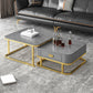 Ensemble de table basse carrée Frame Ensemble de table basse gigogne Glam avec tiroir