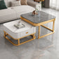 Ensemble de table basse carrée Frame Ensemble de table basse gigogne Glam avec tiroir