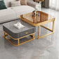 Ensemble de table basse carrée Frame Ensemble de table basse gigogne Glam avec tiroir