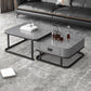 Ensemble de table basse carrée Frame Ensemble de table basse gigogne Glam avec tiroir