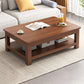 4 Legs Wood Cocktail Table No Distressing Coffee Table with Storage Shelf Clearhalo 'Coffee & Accent Tables' 'Coffee Tables' 'coffee_tables' 'furn' 'furn_coffee_tables' 'Furniture' 'Living Room Furniture' 6736244