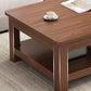 4 Legs Wood Cocktail Table No Distressing Coffee Table with Storage Shelf Clearhalo 'Coffee & Accent Tables' 'Coffee Tables' 'coffee_tables' 'furn' 'furn_coffee_tables' 'Furniture' 'Living Room Furniture' 6736251