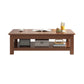 4 Legs Wood Cocktail Table No Distressing Coffee Table with Storage Shelf Clearhalo 'Coffee & Accent Tables' 'Coffee Tables' 'coffee_tables' 'furn' 'furn_coffee_tables' 'Furniture' 'Living Room Furniture' 6736260