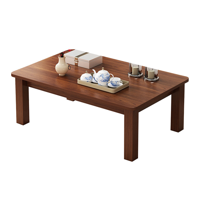 4 Legs Wood Cocktail Table No Distressing Coffee Table with Storage Shelf Clearhalo 'Coffee & Accent Tables' 'Coffee Tables' 'coffee_tables' 'furn' 'furn_coffee_tables' 'Furniture' 'Living Room Furniture' 6736261