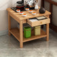 4 Legs Wood Cocktail Table No Distressing Coffee Table with Storage Shelf 19.7"L x 19.7"W x 23.5"H Natural Storage Included Clearhalo 'Coffee & Accent Tables' 'Coffee Tables' 'coffee_tables' 'furn' 'furn_coffee_tables' 'Furniture' 'Living Room Furniture' 6736262