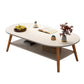 Modern Wood Cocktail Table 4 Legs Coffee Table with Storage Shelf Clearhalo 'Coffee & Accent Tables' 'Coffee Tables' 'coffee_tables' 'furn' 'furn_coffee_tables' 'Furniture' 'Living Room Furniture' 6736326