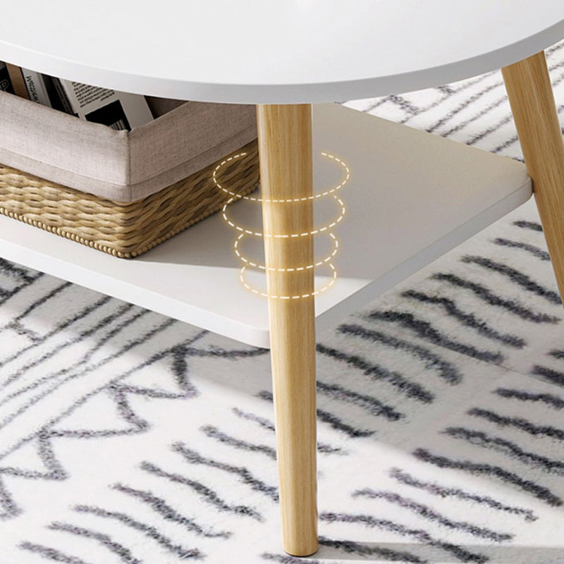 Modern Wood Cocktail Table 4 Legs Coffee Table with Storage Shelf Clearhalo 'Coffee & Accent Tables' 'Coffee Tables' 'coffee_tables' 'furn' 'furn_coffee_tables' 'Furniture' 'Living Room Furniture' 6736333