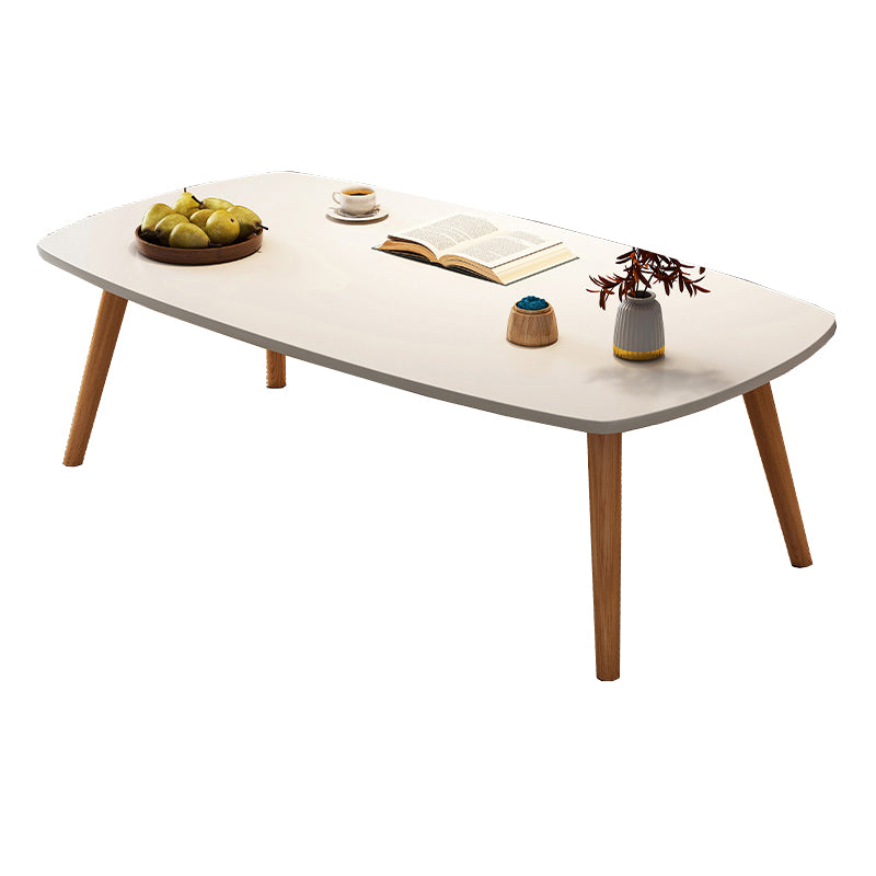 Modern Wood Cocktail Table 4 Legs Coffee Table with Storage Shelf Clearhalo 'Coffee & Accent Tables' 'Coffee Tables' 'coffee_tables' 'furn' 'furn_coffee_tables' 'Furniture' 'Living Room Furniture' 6736341