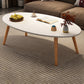 Modern Wood Cocktail Table 4 Legs Coffee Table with Storage Shelf 47"L x 24"W x 16.5"H Gloss White Free Form Clearhalo 'Coffee & Accent Tables' 'Coffee Tables' 'coffee_tables' 'furn' 'furn_coffee_tables' 'Furniture' 'Living Room Furniture' 6736343