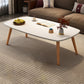 Modern Wood Cocktail Table 4 Legs Coffee Table with Storage Shelf 39"L x 20"W x 17"H White Rectangular Clearhalo 'Coffee & Accent Tables' 'Coffee Tables' 'coffee_tables' 'furn' 'furn_coffee_tables' 'Furniture' 'Living Room Furniture' 6736345