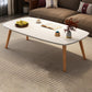Modern Wood Cocktail Table 4 Legs Coffee Table with Storage Shelf 47"L x 24"W x 16.5"H White Rectangular Clearhalo 'Coffee & Accent Tables' 'Coffee Tables' 'coffee_tables' 'furn' 'furn_coffee_tables' 'Furniture' 'Living Room Furniture' 6736347