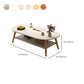 Modern Wood Cocktail Table 4 Legs Coffee Table with Storage Shelf Clearhalo 'Coffee & Accent Tables' 'Coffee Tables' 'coffee_tables' 'furn' 'furn_coffee_tables' 'Furniture' 'Living Room Furniture' 6736359