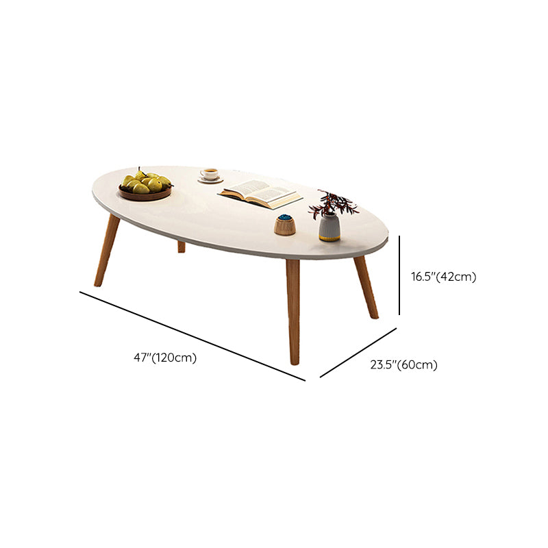 Modern Wood Cocktail Table 4 Legs Coffee Table with Storage Shelf Clearhalo 'Coffee & Accent Tables' 'Coffee Tables' 'coffee_tables' 'furn' 'furn_coffee_tables' 'Furniture' 'Living Room Furniture' 6736362