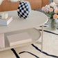 No Distressing Wood Coffee Table Set White Oval Coffee Table Clearhalo 'Coffee & Accent Tables' 'Coffee Tables' 'coffee_tables' 'furn' 'furn_coffee_tables' 'Furniture' 'Living Room Furniture' 6736418