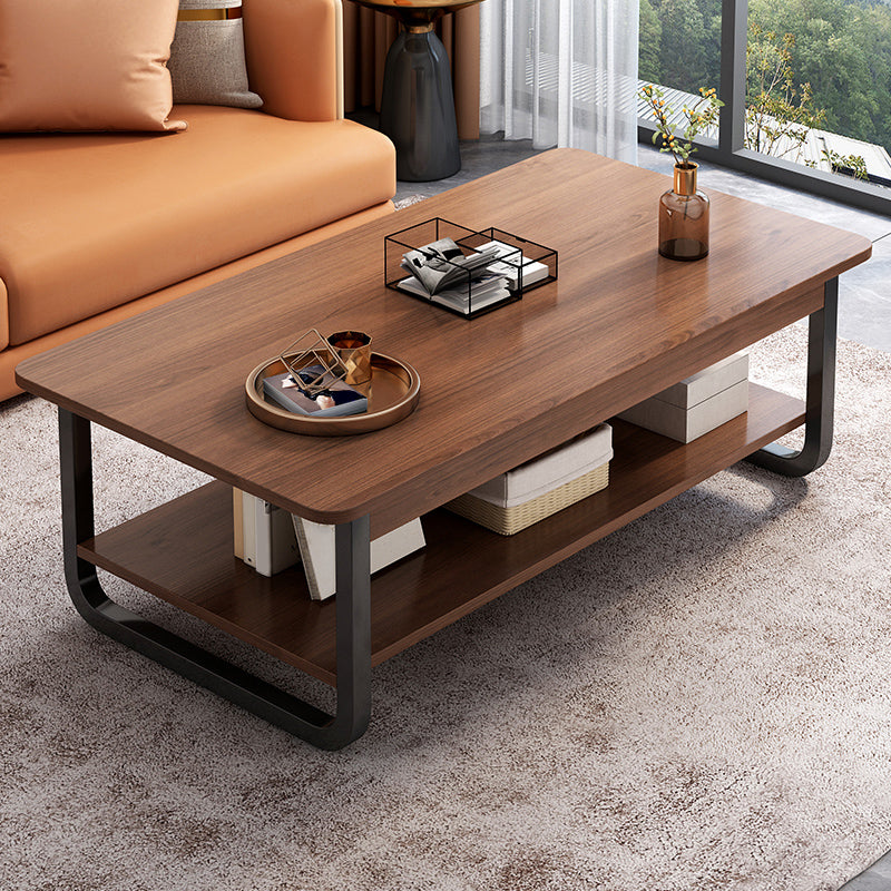 4 Legs Storage Coffee Table Set Modern Wood Rectangle Coffee Table Clearhalo 'Coffee & Accent Tables' 'Coffee Tables' 'coffee_tables' 'furn' 'furn_coffee_tables' 'Furniture' 'Living Room Furniture' 6736427