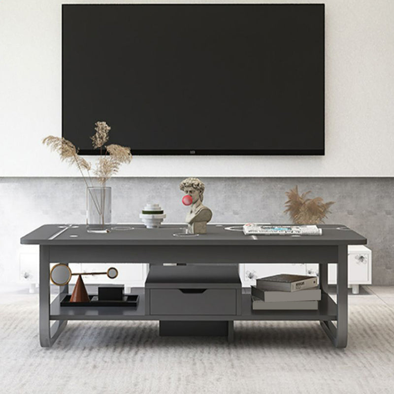 4 Legs Storage Coffee Table Set Modern Wood Rectangle Coffee Table Clearhalo 'Coffee & Accent Tables' 'Coffee Tables' 'coffee_tables' 'furn' 'furn_coffee_tables' 'Furniture' 'Living Room Furniture' 6736431