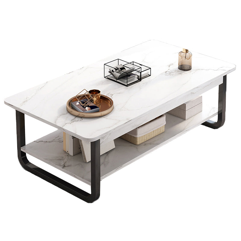 4 Legs Storage Coffee Table Set Modern Wood Rectangle Coffee Table Clearhalo 'Coffee & Accent Tables' 'Coffee Tables' 'coffee_tables' 'furn' 'furn_coffee_tables' 'Furniture' 'Living Room Furniture' 6736445