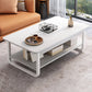 4 Legs Storage Coffee Table Set Modern Wood Rectangle Coffee Table 39.5"L x 24"W x 16.5"H White White Clearhalo 'Coffee & Accent Tables' 'Coffee Tables' 'coffee_tables' 'furn' 'furn_coffee_tables' 'Furniture' 'Living Room Furniture' 6736450