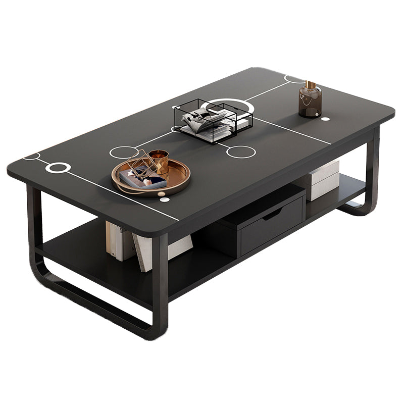 4 Legs Storage Coffee Table Set Modern Wood Rectangle Coffee Table Clearhalo 'Coffee & Accent Tables' 'Coffee Tables' 'coffee_tables' 'furn' 'furn_coffee_tables' 'Furniture' 'Living Room Furniture' 6736452