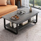 4 Legs Storage Coffee Table Set Modern Wood Rectangle Coffee Table 31.5"L x 18"W x 16.5"H Grey Black Clearhalo 'Coffee & Accent Tables' 'Coffee Tables' 'coffee_tables' 'furn' 'furn_coffee_tables' 'Furniture' 'Living Room Furniture' 6736458