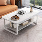 4 Legs Storage Coffee Table Set Modern Wood Rectangle Coffee Table 31.5"L x 18"W x 16.5"H White White Clearhalo 'Coffee & Accent Tables' 'Coffee Tables' 'coffee_tables' 'furn' 'furn_coffee_tables' 'Furniture' 'Living Room Furniture' 6736460