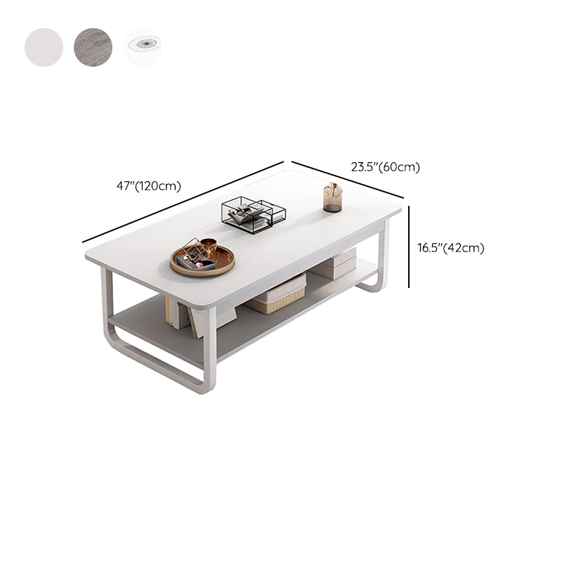 4 Legs Storage Coffee Table Set Modern Wood Rectangle Coffee Table Clearhalo 'Coffee & Accent Tables' 'Coffee Tables' 'coffee_tables' 'furn' 'furn_coffee_tables' 'Furniture' 'Living Room Furniture' 6736469
