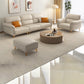 Genuine Leather Biscuit Back Sofa Modern Beige Flared Arm Cushions Sofa