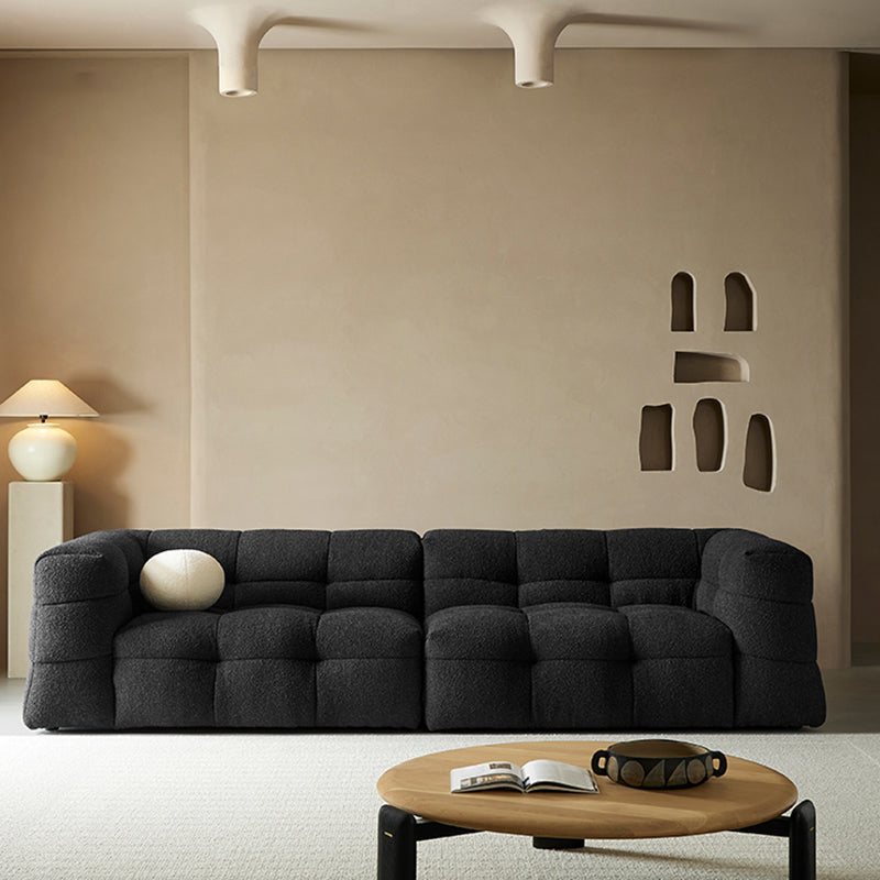 Contemporain 41,3 "D Laine canapé biscuit arrière Sofa tissu de smoking