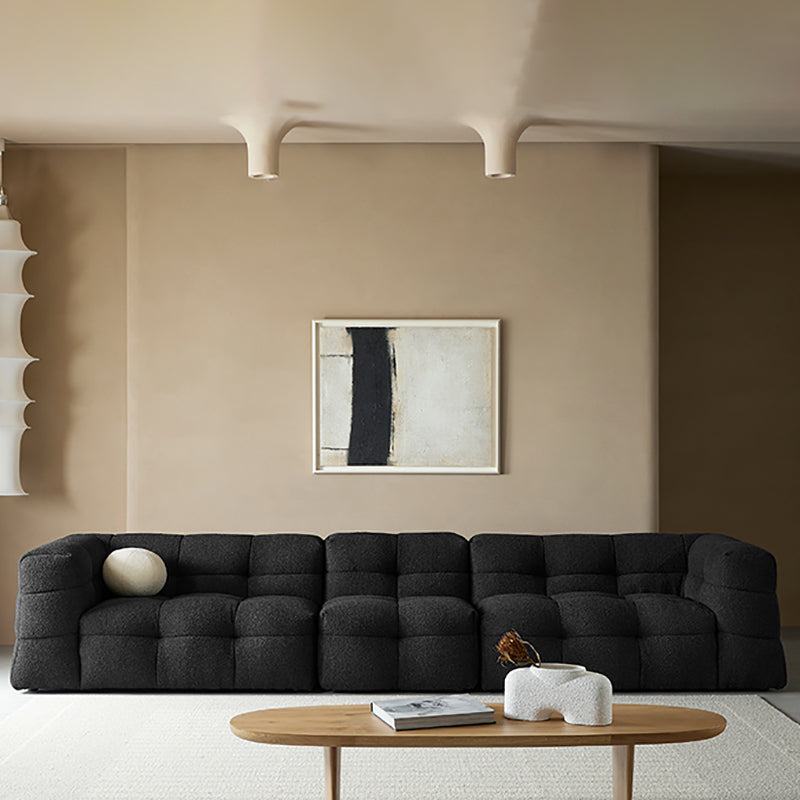 Contemporain 41,3 "D Laine canapé biscuit arrière Sofa tissu de smoking