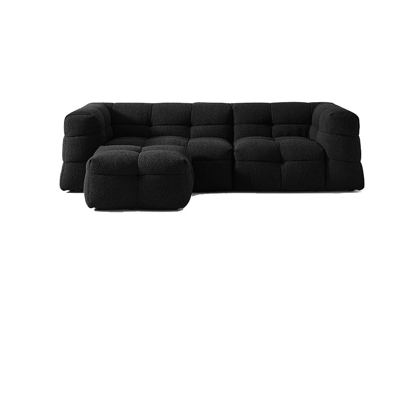 Contemporain 41,3 "D Laine canapé biscuit arrière Sofa tissu de smoking