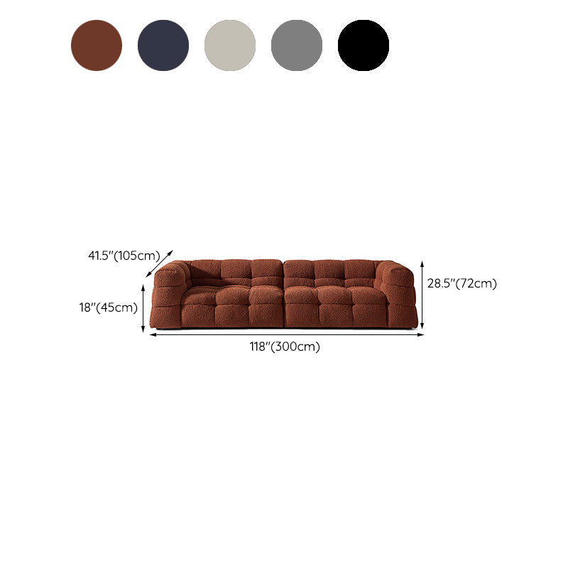 Contemporain 41,3 "D Laine canapé biscuit arrière Sofa tissu de smoking