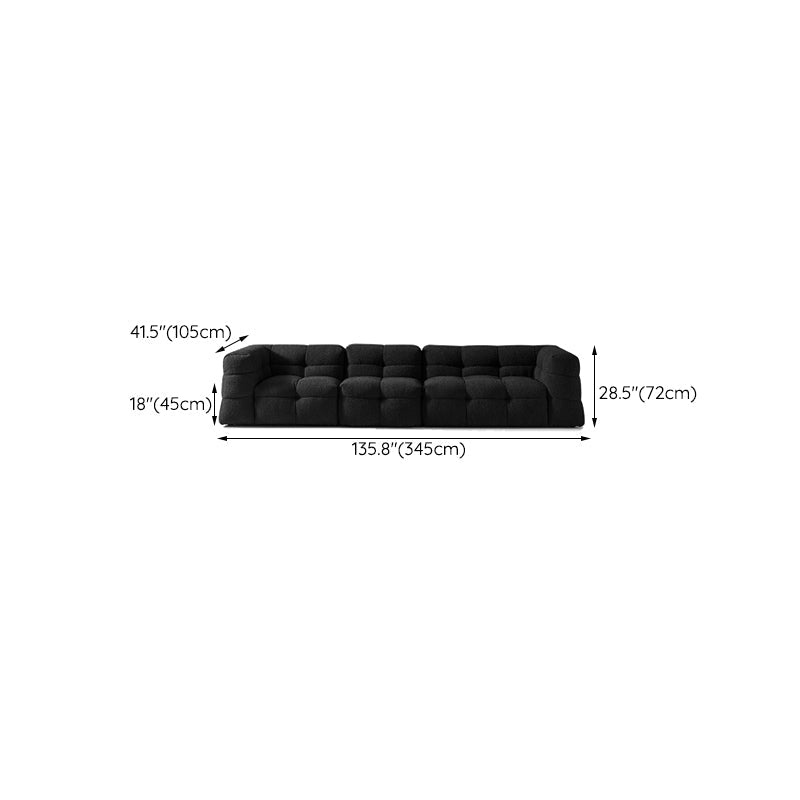 Contemporain 41,3 "D Laine canapé biscuit arrière Sofa tissu de smoking