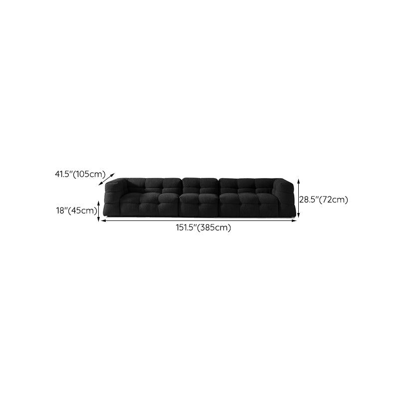 Contemporain 41,3 "D Laine canapé biscuit arrière Sofa tissu de smoking