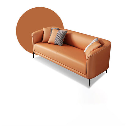 Divano in pelle finta contemporanea con sedile a cuscino singolo di divano in smoking da smoking da 3 posti