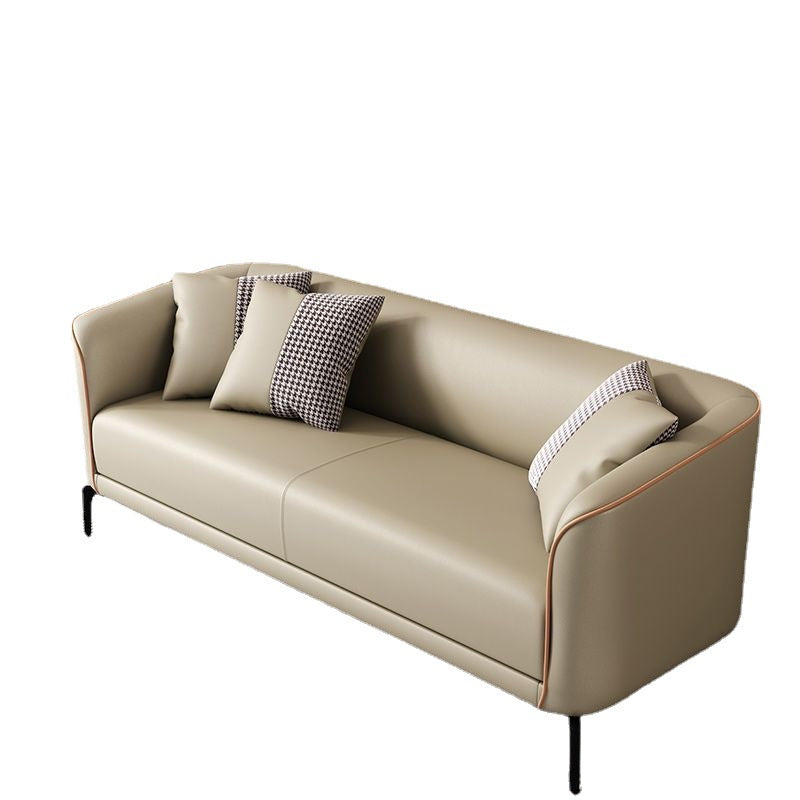 Divano in pelle finta contemporanea con sedile a cuscino singolo di divano in smoking da smoking da 3 posti