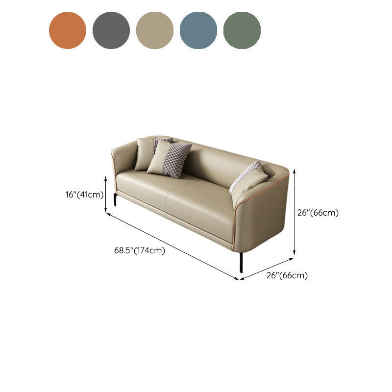 Divano in pelle finta contemporanea con sedile a cuscino singolo di divano in smoking da smoking da 3 posti