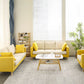 Slipcovered Fabric Sofa Scandinavian Square Arm Loose Back Sofa