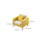 Slipcovered Fabric Sofa Scandinavian Square Arm Loose Back Sofa