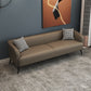 3-Seater Faux Leather Sofa with Pilows 25.6" H Tuxedo Arm Sofa PU（Polyurethane） Gray Clearhalo 'furn' 'furn_sofas' 'Furniture' 'Living Room Furniture' 'Sofa' 'sofas' 6736789