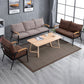 Industrial Style Loose Back Sofa Metal & Wood Frame Cushions Sofa Clearhalo 'furn' 'furn_sofas' 'Furniture' 'Living Room Furniture' 'Sofa' 'sofas' 6736871