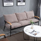 Industrial Style Loose Back Sofa Metal & Wood Frame Cushions Sofa Clearhalo 'furn' 'furn_sofas' 'Furniture' 'Living Room Furniture' 'Sofa' 'sofas' 6736872