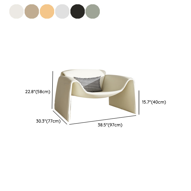 38.18" Wide Faux Leather Armchair Upholstered Pillow Back Accent Chair Clearhalo 'Accent Chairs' 'accent_chairs' 'Chairs & Seating' 'furn' 'furn_accent_chairs' 'Furniture' 'Living Room Furniture' 6736914