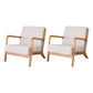 Mid-Century Modern Accent Armchair Living Room Round Arms Pillow Back Arm Chair Grey 2 Piece Set Clearhalo 'Accent Chairs' 'accent_chairs' 'Chairs & Seating' 'furn' 'furn_accent_chairs' 'Furniture' 'Living Room Furniture' 6736925