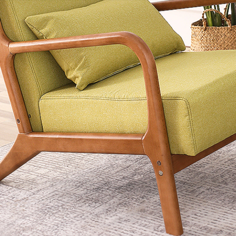 Mid-Century Modern Accent Armchair Living Room Round Arms Pillow Back Arm Chair Clearhalo 'Accent Chairs' 'accent_chairs' 'Chairs & Seating' 'furn' 'furn_accent_chairs' 'Furniture' 'Living Room Furniture' 6736926