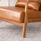 Mid-Century Modern Accent Armchair Living Room Round Arms Pillow Back Arm Chair Clearhalo 'Accent Chairs' 'accent_chairs' 'Chairs & Seating' 'furn' 'furn_accent_chairs' 'Furniture' 'Living Room Furniture' 6736931
