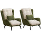 Modern Accent Chair Solid Color Corduroy Tufted Back Basic Four Leg Chair Beige Green 2 Piece Set Without Ottoman Clearhalo 'Accent Chairs' 'accent_chairs' 'Chairs & Seating' 'furn' 'furn_accent_chairs' 'Furniture' 'Living Room Furniture' 6736996