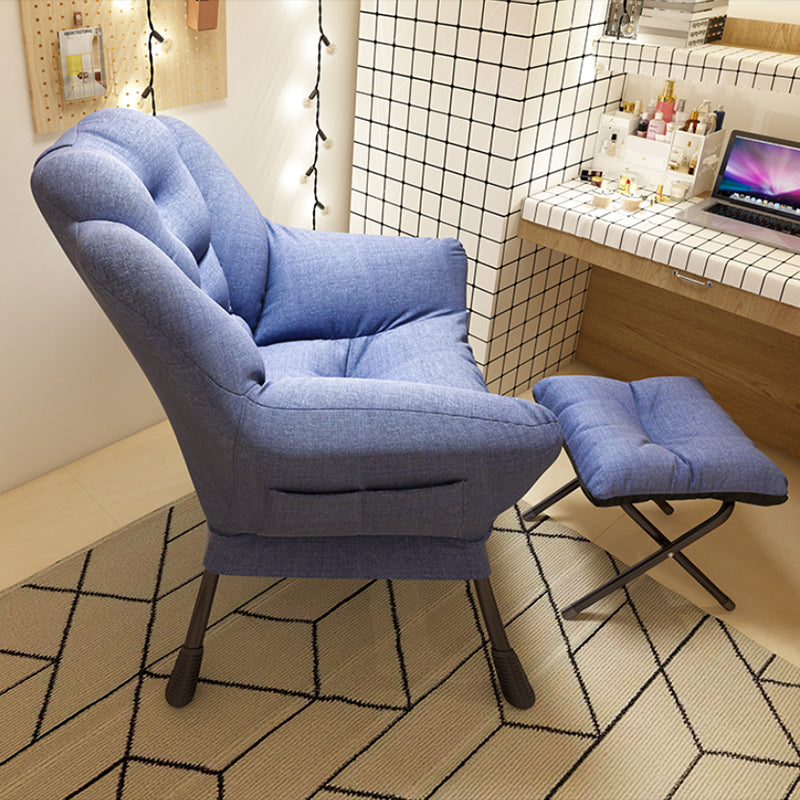 Scandinavian Accent Chair Solid Color Bedroom Reclining Basic Four Leg Arm Chair Clearhalo 'Accent Chairs' 'accent_chairs' 'Chairs & Seating' 'furn' 'furn_accent_chairs' 'Furniture' 'Living Room Furniture' 6737022