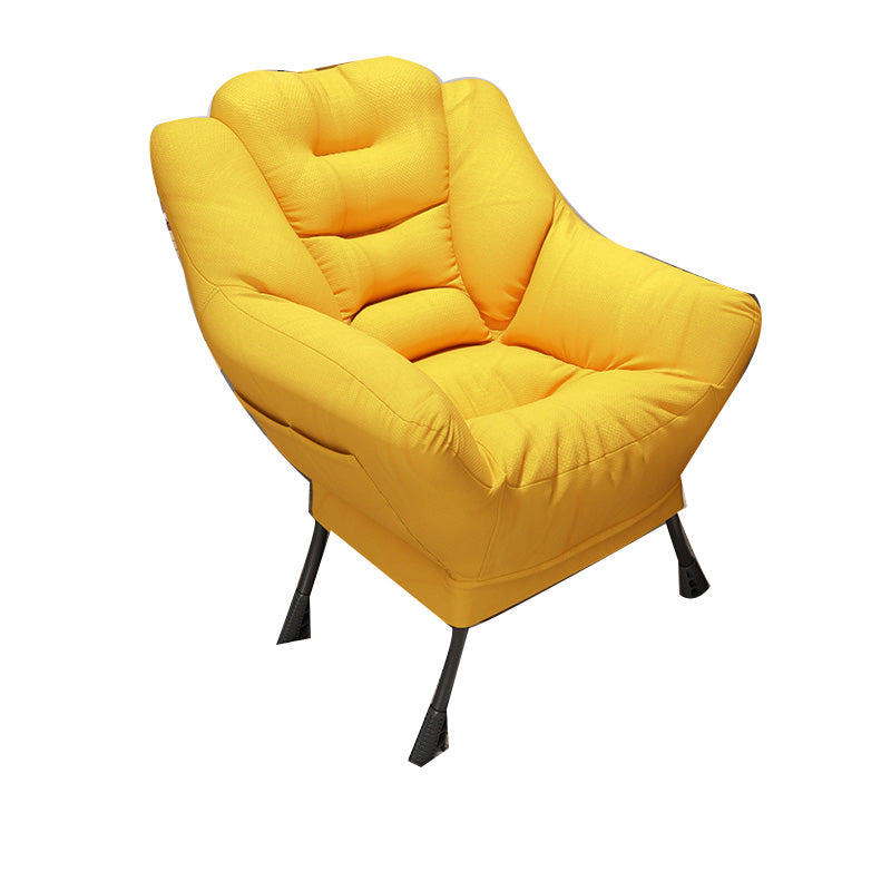 Scandinavian Accent Chair Solid Color Bedroom Reclining Basic Four Leg Arm Chair Clearhalo 'Accent Chairs' 'accent_chairs' 'Chairs & Seating' 'furn' 'furn_accent_chairs' 'Furniture' 'Living Room Furniture' 6737025
