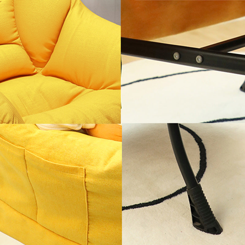 Scandinavian Accent Chair Solid Color Bedroom Reclining Basic Four Leg Arm Chair Clearhalo 'Accent Chairs' 'accent_chairs' 'Chairs & Seating' 'furn' 'furn_accent_chairs' 'Furniture' 'Living Room Furniture' 6737026