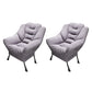 Scandinavian Accent Chair Solid Color Bedroom Reclining Basic Four Leg Arm Chair Grey 2 Piece Set Without Ottoman Clearhalo 'Accent Chairs' 'accent_chairs' 'Chairs & Seating' 'furn' 'furn_accent_chairs' 'Furniture' 'Living Room Furniture' 6737027